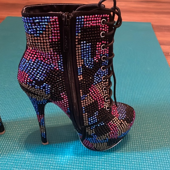 Bling bling high heel camo boots - Picture 6 of 7